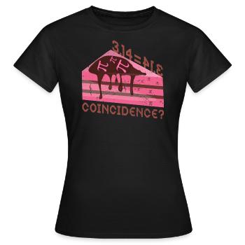 Math 3.14 = Pie - Coincidence? Pi - Women's T-Shirt - black - Front - AI Model Female 172 dark (172cm)