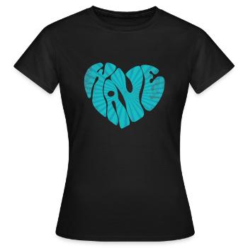 Vague - T-shirt Femme - noir - Devant - AI Model Female 172 dark (172cm)