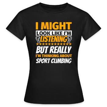 Sportklettern lustiges Geschenk - Frauen T-Shirt - Schwarz - Vorne - AI Model Female 172 dark (172cm)