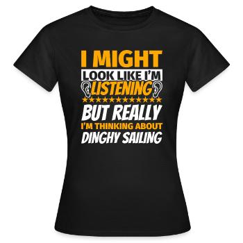 Dériveur voile cadeau amusant - T-shirt Femme - noir - Devant - AI Model Female 172 dark (172cm)