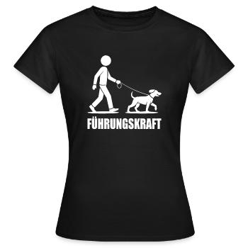 Chien de Leadership - T-shirt Femme - noir - Devant - AI Model Female 172 dark (172cm)