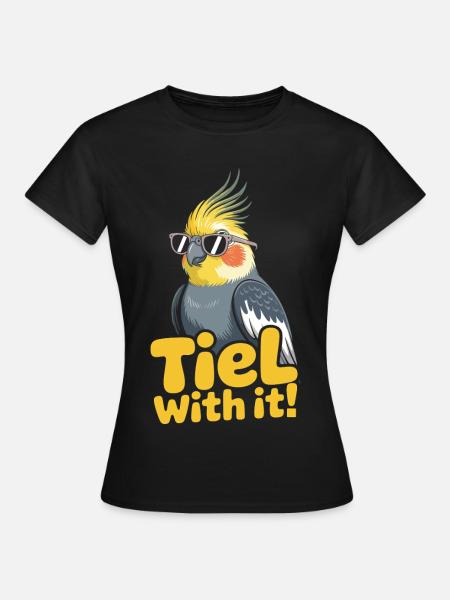 Nymphensittich Humor Vogel - Frauen T-Shirt - Schwarz