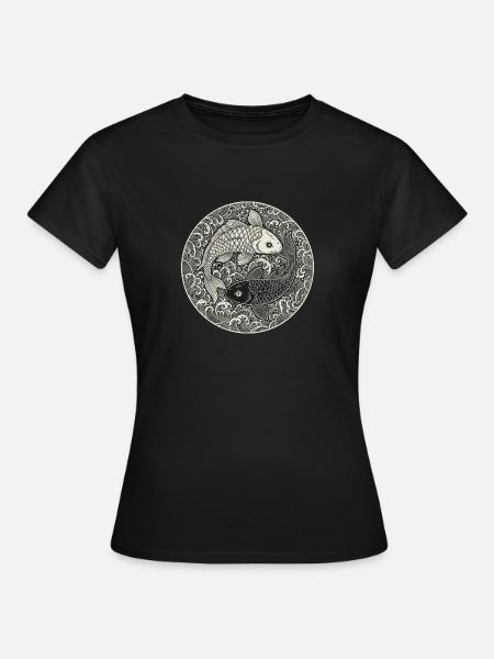 Koi Karpfen - Frauen T-Shirt - Schwarz