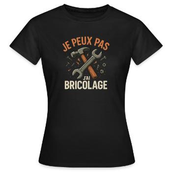 Ich kann nicht, ich habe DIY - Frauen T-Shirt - Schwarz - Vorne - AI Model Female 172 dark (172cm)