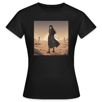 Dune Warrior — Black Armor - Women's T-Shirt - black - Front - AI Model Female 172 dark (172cm)