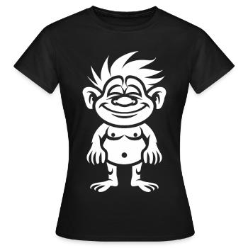 Troll - Frauen T-Shirt - Schwarz - Vorne - AI Model Female 172 dark (172cm)