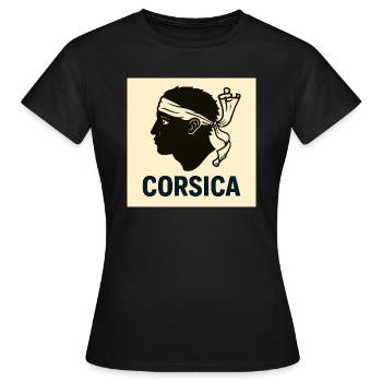souvenirs corses - T-shirt Femme - noir - Devant - AI Model Female 172 dark (172cm)