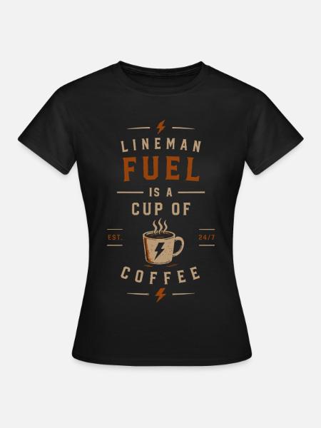 Elektriker Kaffee Energie Spannung - Frauen T-Shirt - Schwarz
