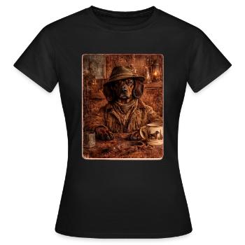 Der Forstrat - Alpenländische Dachsbracke - Frauen T-Shirt - Schwarz - Vorne - AI Model Female 172 dark (172cm)