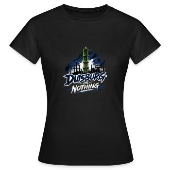 Duisbourg ou rien - T-shirt Femme - noir - Devant - AI Model Female 172 dark (172cm)