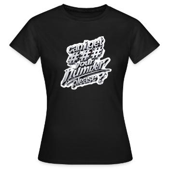 Caniget Numbersplease 3D Metal - Women's T-Shirt - black - Front - AI Model Female 172 dark (172cm)