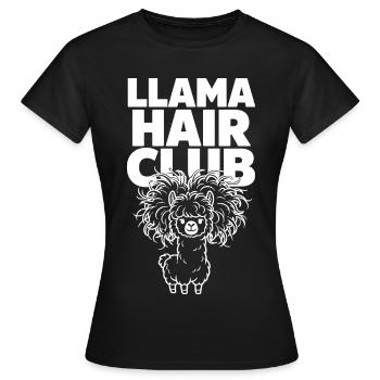 Club de Lama Hair avec Lama Hirsute - T-shirt Femme - noir - Devant - AI Model Female 172 dark (172cm)