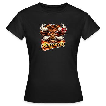 Fiery Bull Bullseye - Women's T-Shirt - black - Front - AI Model Female 172 dark (172cm)