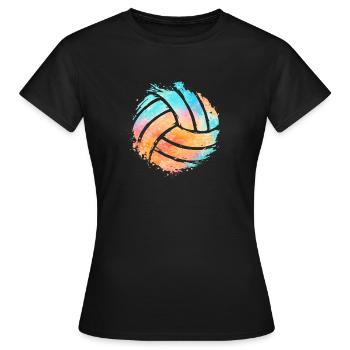 Volleyvall sur la plage - T-shirt Femme - noir - Devant - AI Model Female 172 dark (172cm)