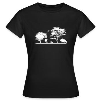 Description de la forêt - T-shirt Femme - noir - Devant - AI Model Female 172 dark (172cm)