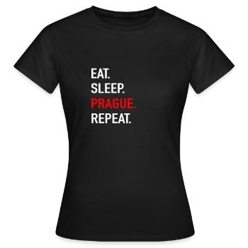 Prague - T-shirt Femme - noir - Devant - AI Model Female 172 dark (172cm)