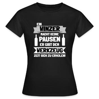 Winzer - Frauen T-Shirt - Schwarz - Vorne - AI Model Female 172 dark (172cm)