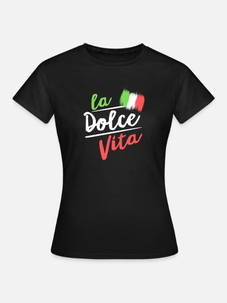 la dolce vita I Italienische Flagge - Frauen T-Shirt - Schwarz