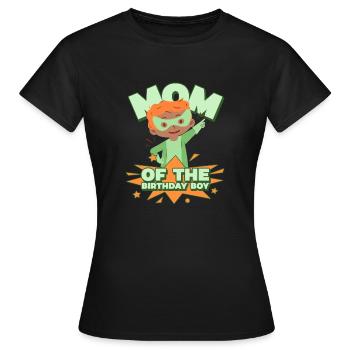 Mom Of The Birthday Boy - Women's T-Shirt - black - Front - AI Model Female 172 dark (172cm)