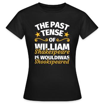 English teacher gift English funny saying - Women's T-Shirt - black - Front - AI Model Female 172 dark (172cm)