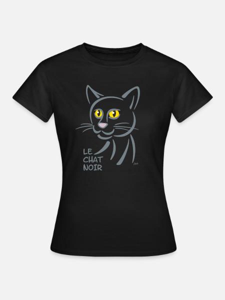Design - die schwarze Katze - Frauen T-Shirt - Schwarz