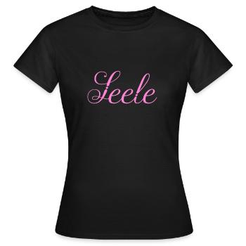 Seele - Frauen T-Shirt - Schwarz - Vorne - AI Model Female 172 dark (172cm)