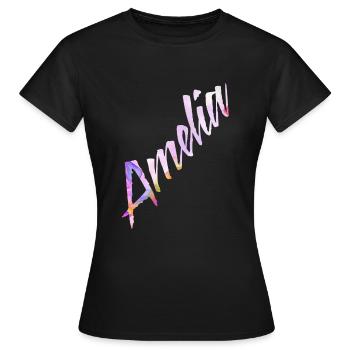 Amelia - Frauen T-Shirt - Schwarz - Vorne - AI Model Female 172 dark (172cm)