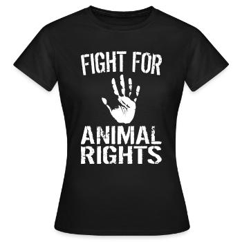 Protection des animaux Protection des animaux Environnement Climat - T-shirt Femme - noir - Devant - AI Model Female 172 dark (172cm)