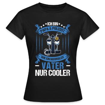 Polizist Polizei Kommissar - Frauen T-Shirt - Schwarz - Vorne - AI Model Female 172 dark (172cm)