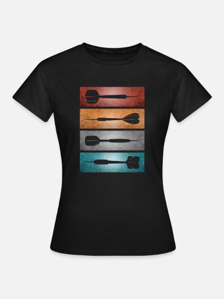 Darts und Dartpfeile - Frauen T-Shirt - Schwarz
