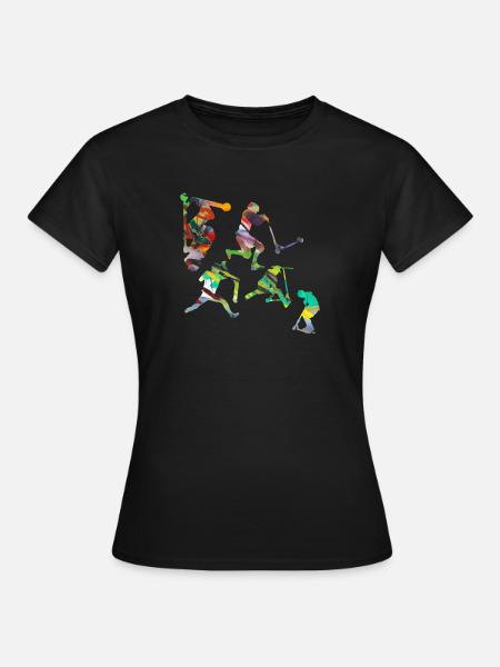Stuntscooter,Trickscooter,tricks,stunt,e-scooter - Dame-T-shirt - sort