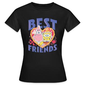 Spongebob Schwammkopf Und Patrick Beste Freunde - Frauen T-Shirt - Schwarz - Vorne - AI Model Female 172 dark (172cm)