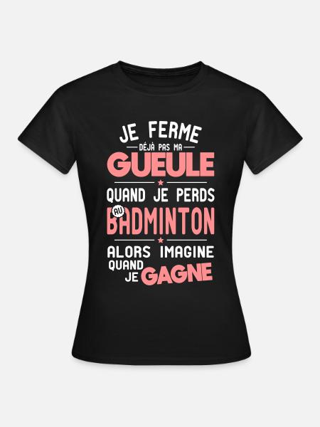 Ich halte meinen Mund nicht, wenn ich Badminton verliere - Frauen T-Shirt - Schwarz