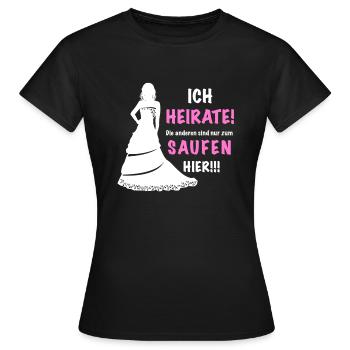JGA Shirt | Junggesellenabschied T-Shirt - Frauen T-Shirt - Schwarz - Vorne - AI Model Female 172 dark (172cm)