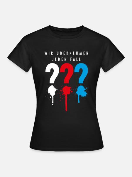 Die Drei ??? Wir übernehmen jeden Fall - Frauen T-Shirt - Schwarz