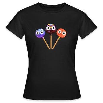 sucette,cakepop,sucette,gâteau - T-shirt Femme - noir - Devant - AI Model Female 172 dark (172cm)