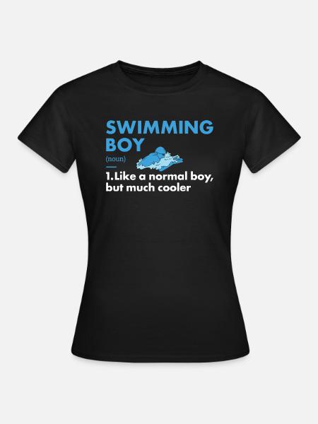 Sport Boy Swimming - Frauen T-Shirt - Schwarz