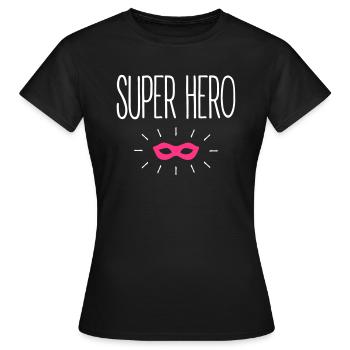 Super Hero - T-shirt Femme - noir - Devant - AI Model Female 172 dark (172cm)