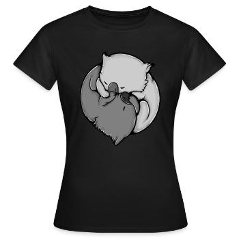 Wombat Yin Yang - Frauen T-Shirt - Schwarz - Vorne - AI Model Female 172 dark (172cm)