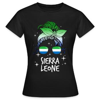 Sierra Leone - Women's T-Shirt - black - Front - AI Model Female 172 dark (172cm)