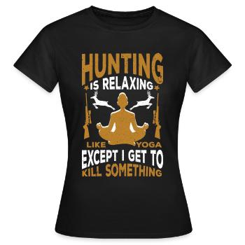 Chasse Chasse Chasseur Fusil Tir Chasse Chasse - T-shirt Femme - noir - Devant - AI Model Female 172 dark (172cm)