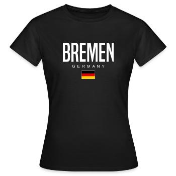 Brême - T-shirt Femme - noir - Devant - AI Model Female 172 dark (172cm)