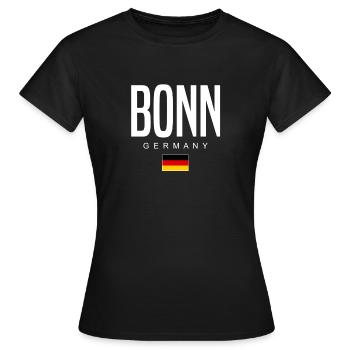 Bonn - T-shirt Femme - noir - Devant - AI Model Female 172 dark (172cm)