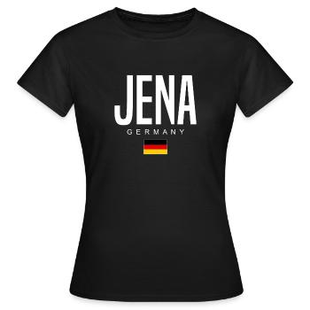 Jena - Frauen T-Shirt - Schwarz - Vorne - AI Model Female 172 dark (172cm)