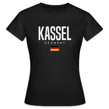 Kassel - T-shirt Femme - noir - Devant - AI Model Female 172 dark (172cm)