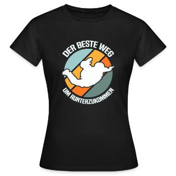Fallschirmspringen Fallschirmspringer - Frauen T-Shirt - Schwarz - Vorne - AI Model Female 172 dark (172cm)