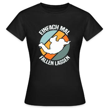 Fallschirmspringen Fallschirmspringer - Frauen T-Shirt - Schwarz - Vorne - AI Model Female 172 dark (172cm)