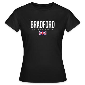 Bradford, Royaume-Uni - T-shirt Femme - noir - Devant - AI Model Female 172 dark (172cm)