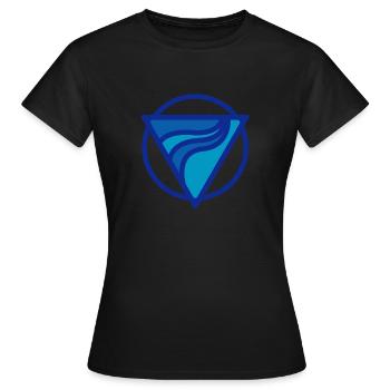 ELEMENT WASSER - Frauen T-Shirt - Schwarz - Vorne - AI Model Female 172 dark (172cm)