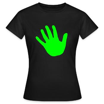 hand gruen - Frauen T-Shirt - Schwarz - Vorne - AI Model Female 172 dark (172cm)